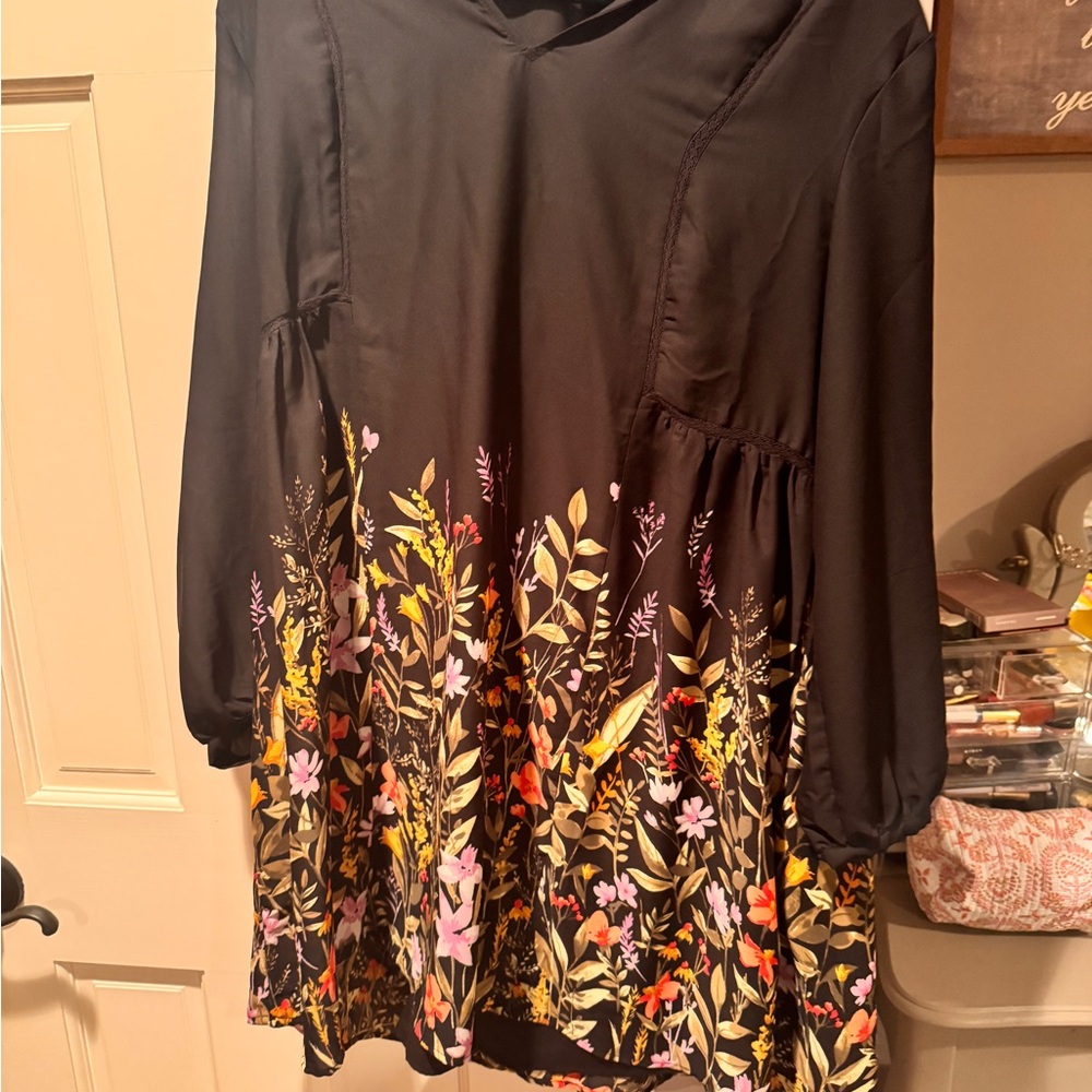 Old Navy Black Floral Dress